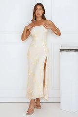 Iconic Influence Strapless Mesh Maxi Dress