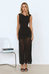 Honey Drizzle Mesh Maxi Dress