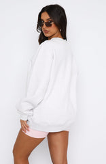 Sweet Treat Oversized Sweater Grey Marle