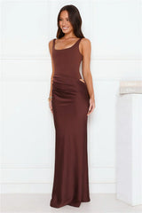 Effortlessly Yours Satin Maxi Dress