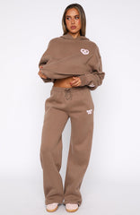 11th Street City Girl At Heart Wide Leg Sweatpants Cinnamon Bun