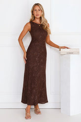 Stay Fab Maxi Dress Brown