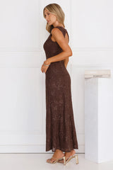 Stay Fab Maxi Dress Brown