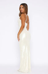 Neptune Maxi Dress Pearl