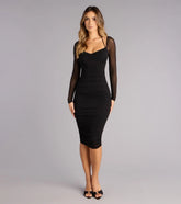 Delicate Drama Ruched Midi Dress