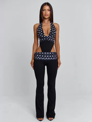VIRELLE JUMPSUIT BLACK POLKA DOT