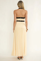 Aven Halter Bow Maxi Dress Butter