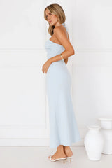 Minimalist Luxe Halter Midi Dress