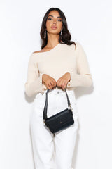 Winter Date Knitted Top Beige