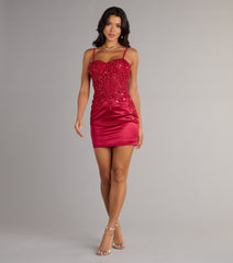 Karla Corset Satin Mini Dress