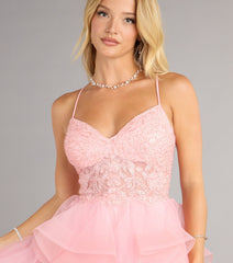 Jordan Corset Ruffled A-Line Short Dress