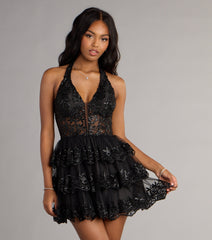 Katy Corset Tulle Skater Dress