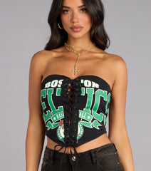 Ultra Game NBA Boston Celtics Corset Top