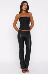 Was It You PU Pant Black