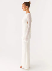 Ethereal Long Sleeve Maxi Dress - Ivory