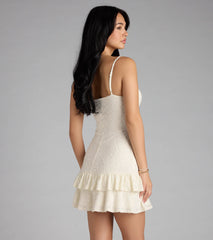 Adorable Vibe Ruffle Lace Mini Dress