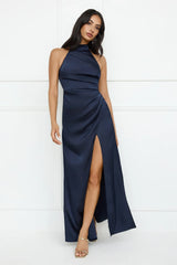 Sonnet Satin Halter Maxi Dress