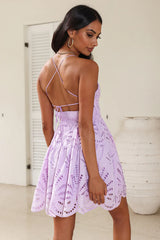 Seeking The Truth Mini Dress Lilac