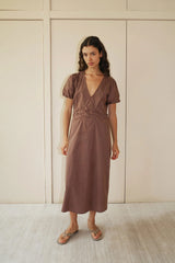 Pinched Dress - Cedar