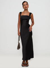 Radioactive Bias Cut Maxi Dress Black