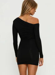 Beller Long Sleeve Mini Dress Black