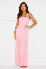 Aveline Halter Mesh Maxi Dress