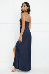 Sonnet Satin Halter Maxi Dress
