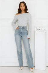 Winter Date Knitted Top Grey