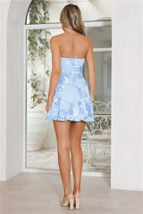 Style Files Strapless Mini Dress Blue