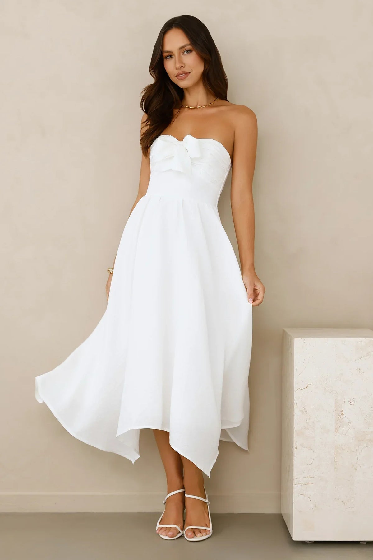 Saltwater Soul Strapless Midi Dress