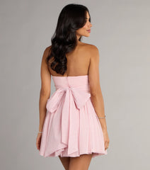 Glitter Crush Bow Back Skater Dress