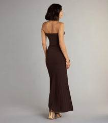All Eyes On You Strapless Maxi Dress