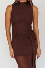 Girl's Night Waist Sash Maxi Dress Chocolate