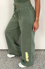Ready To Go Wide Leg Sweatpants Khaki