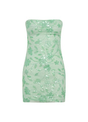 Moorey Beaded Mini Dress - Sage