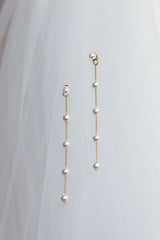 Gaia Pearl Drop Earrings Gold