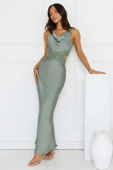 Satin Embrace Maxi Dress
