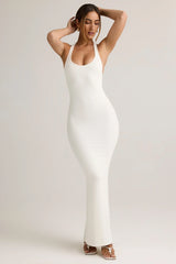 Modal Racerback Maxi Dress in White