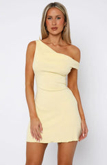 Nights Away Mini Dress Lemon