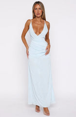 Soft But Sharp Maxi Dress Sky Blue