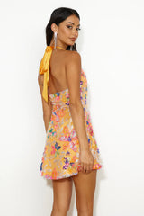 She's A Masterpiece Sequin Mini Dress Orange