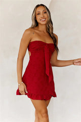 Dance Playlist Strapless Mini Dress