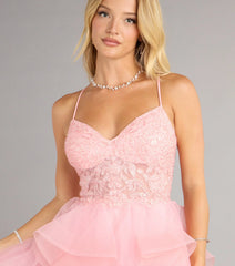Jordan Corset Ruffled A-Line Short Dress