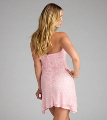 Shimmer And Shine Strapless Sequin Mini Dress