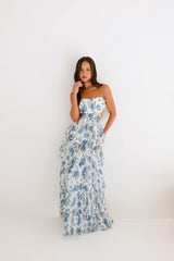 Bloom Spell Strapless Maxi Dress