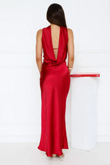 Precious Pearl Satin Maxi Dress