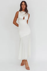 Meliza Keyhole Bust Maxi Dress Oyster