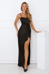 Rosewater Kiss Satin Maxi Dress