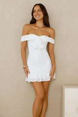Tides Of Love Off Shoulder Mini Dress