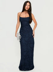 Celena Maxi Dress Navy Burnout